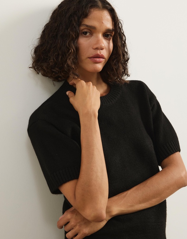 Atmos&Here - Ayla Knitted Boxy T-Shirt