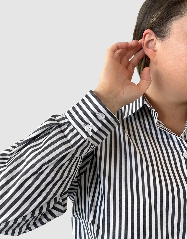 Love Your Wardrobe - Ella Stripe Button-Up Shirt