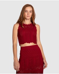 Belle & Bloom - Harvest Haze Crochet Crop Top