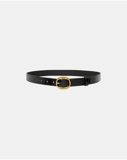 CENDRE - Bennet Belt Black Crinkle 18K Gold