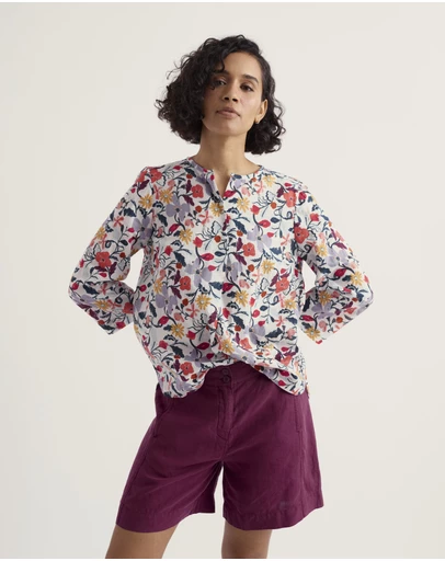 Seasalt - Watercolour Sketch 3/4 Sleeve Top in GOTS-Certified Organic Cotton