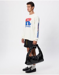RHUDE - Split Petrol Logo LS Tee