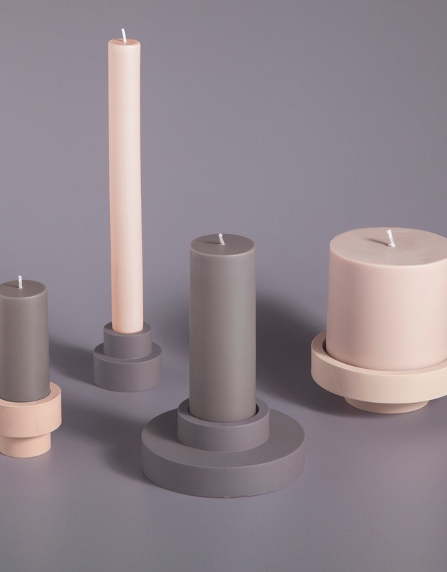 porter green - flipp sml silicone unbreakable candle holder set