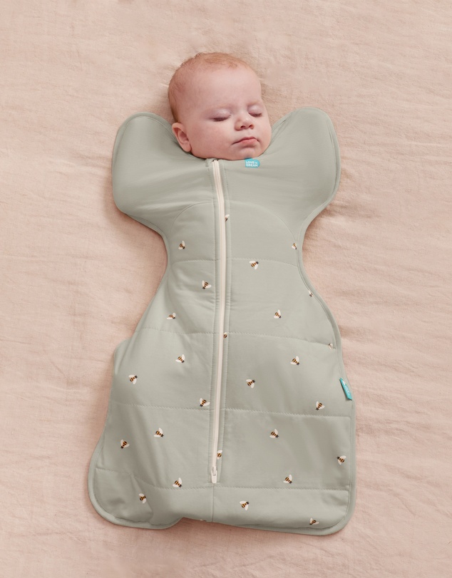 Love to Dream - Swaddle Up™ 2.5T Quilted Stretch Cotton Bees Olive
