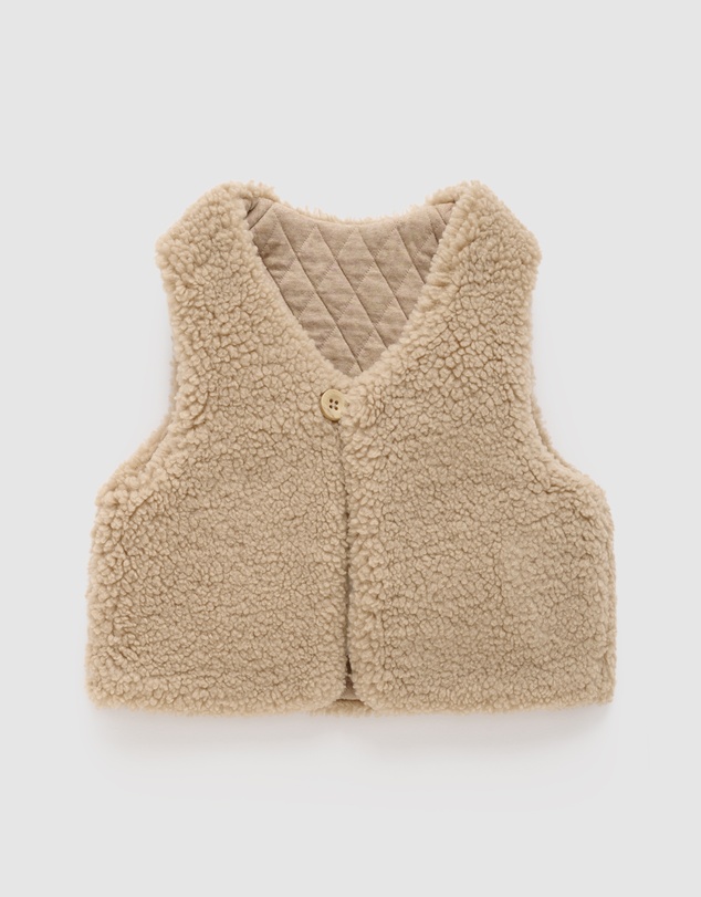Purebaby - Shearling Reversible Vest -Kids-Babies