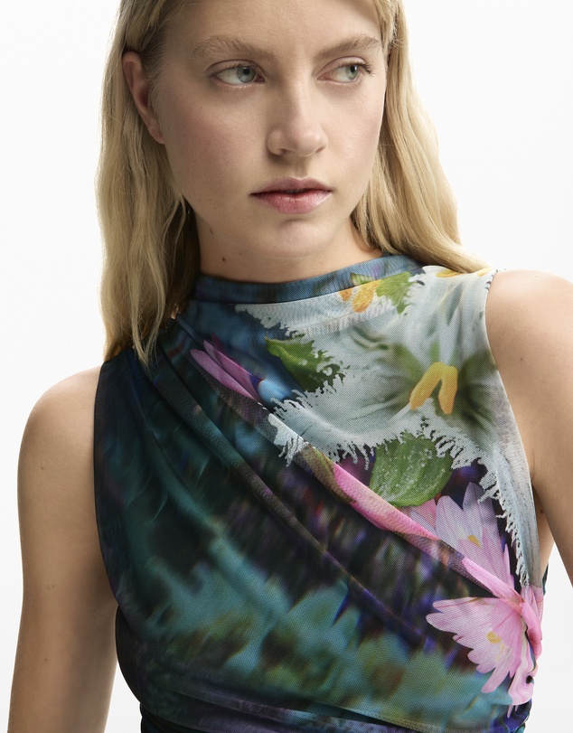 Desigual - Draped floral dress