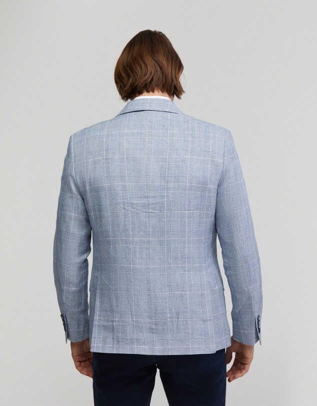 Oxford - Blake Linen Blend Check Blazer