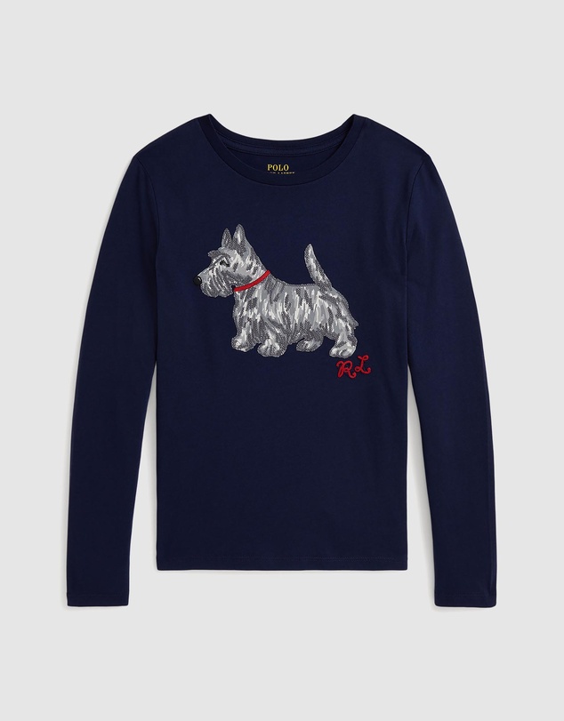 Polo Ralph Lauren - Dog-Print Cotton Long-Sleeve Tee - ICONIC EXCLUSIVE - Teens