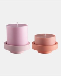porter green - flipp lrg silicone unbreakable candle holder set