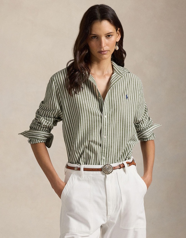 Polo Ralph Lauren - Classic Fit Striped Cotton-Linen Shirt