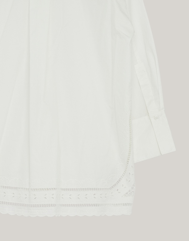 Revibe - Repaired Minima Esenciales Daphne Embroidered Oversized Shirt - AU 6