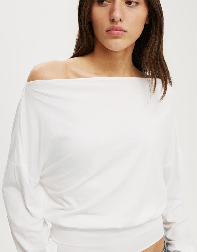 Cotton On - Sage Off Shoulder Long Sleeve