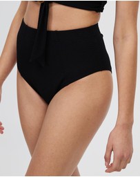 Duskii - Ribbed High Waist Panel Bottoms