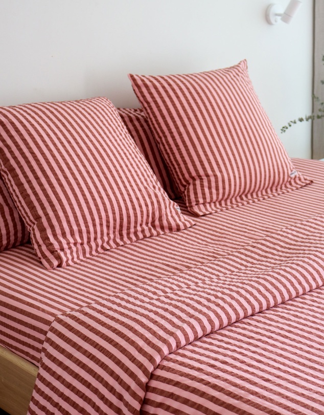 Mosey Me - Sundae Seersucker Euro Pillowcase Set