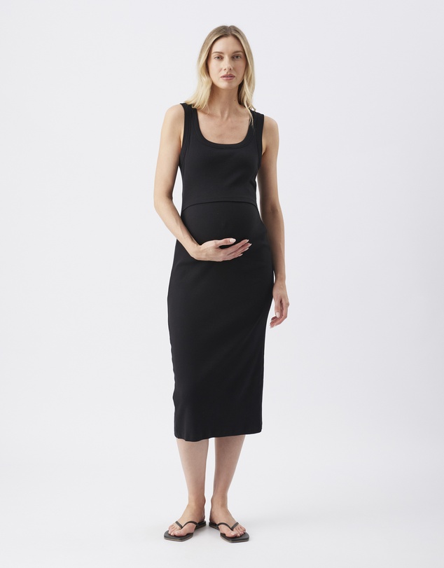 Ripe Maternity - Nina Rib Knit Nursing Dress