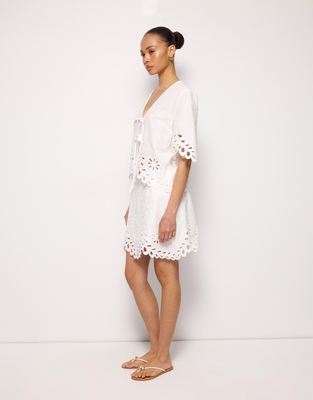 AERE - Adria Broderie Mini Skirt