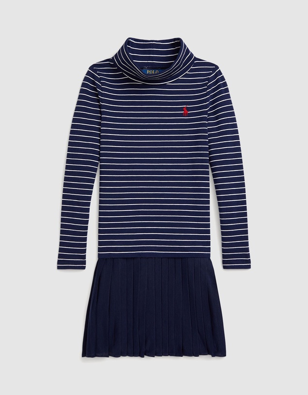 Polo Ralph Lauren - Striped Stretch Jersey Turtleneck Dress - ICONIC EXCLUSIVE - Babies-Kids