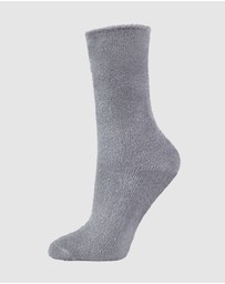 Bamboozld - 3 Pack Fluffy Bamboo Lounge Bed Crew Socks