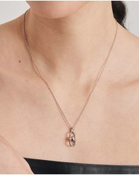 Ania Haie - Ania Haie Silver Orb Link Drop Pendant Necklace