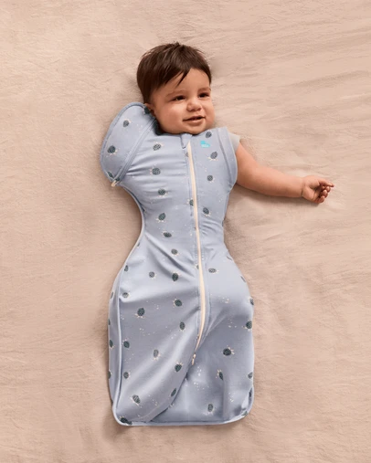 Love to Dream - Swaddle Up™ Transition Bag 1.0 TOG Stretch Cotton Turtally Mist Blue