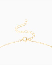 Lovisa - Gold Plated Sterling Silver Cubic Zirconia Oval Link Necklace
