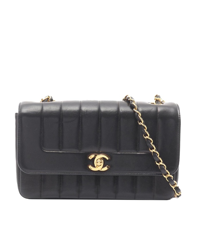 Pre-Loved by Azura Reborn - Pre-Loved CC Lambskin Line Chain Flap