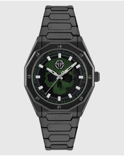 Philipp Plein - PLEIN DELUXE 44mm IP Black Tone Analogue Watch
