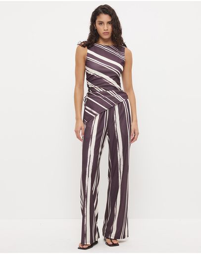 Painteryly Plum Stripe