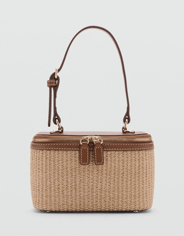 M.N.G - Natural Fibre Toiletry Bag with Zip
