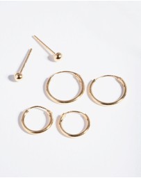Lovisa - Gold Plated Sterling Silver Stud & Hoop Pack Earring