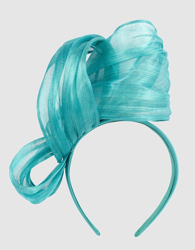 Fillies Collection - Bespoke Turquoise Bow Racing Fascinator