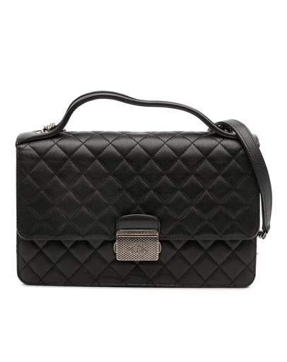 Pre-Loved by Azura Reborn - Pre-Loved Medium Quilted Goatskin CC University Flap