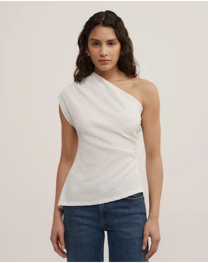 Witchery - One Shoulder Textured Top