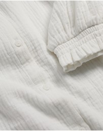 Seasalt - Seasalt Cornwall White Shore Path Frilled Shirt in GOTS Organic Cotton