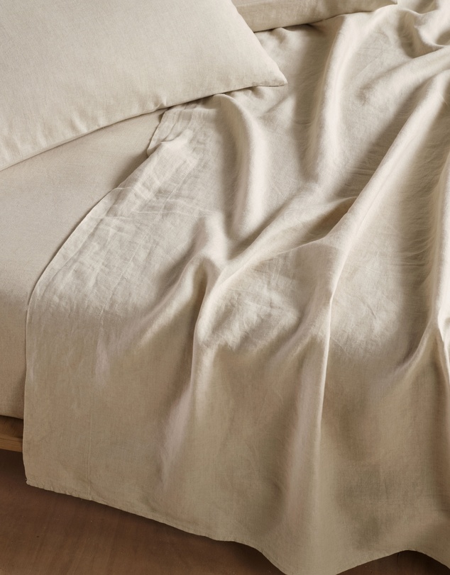 Linen House - Nimes Pure Linen Flat Sheet