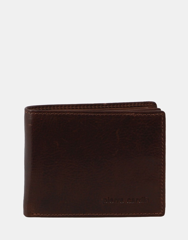 Pierre Cardin - Pierre Cardin Rustic Leather Men's Bi-Fold Slimline Wallet