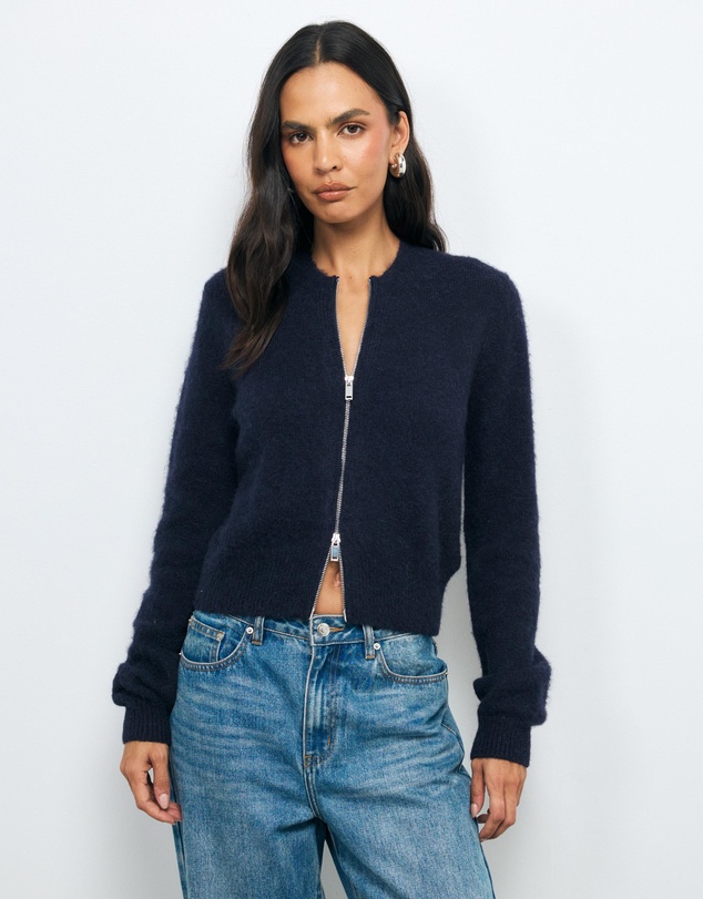AERE - Maely Knit Bomber Cardigan