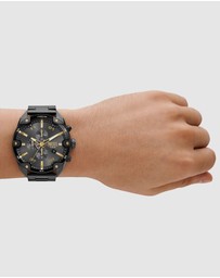 Diesel - Spiked Gun-Metal Chronograph Watch