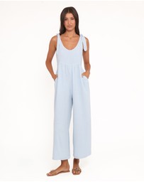 Petal & Pup - Ayla Linen Jumpsuit - Light Blue
