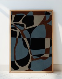 Olive et Oriel - Contour 3 by Shatha Al Dafai Art Print
