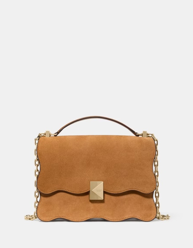 Kate Spade - Deco Wavy Suede Convertible Shoulder