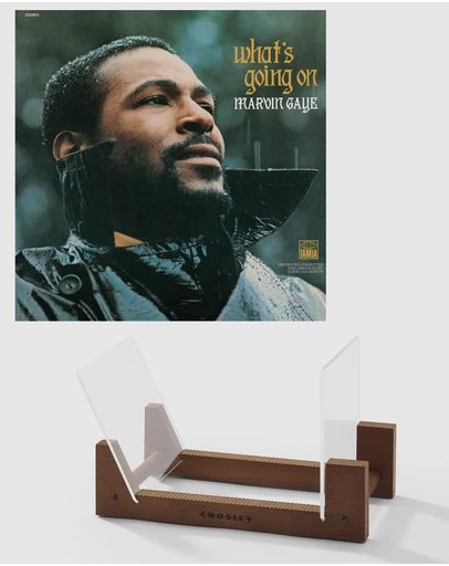 Universal Music - Marvin Gaye What's Going On - Vinyl Album & Crosley Record Storage Display Stand