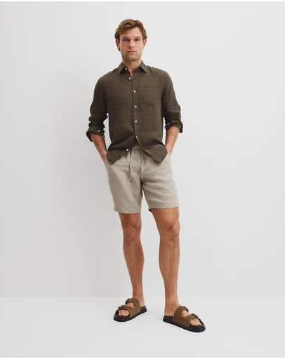 Country Road - Organically Grown Linen Drawcord Short
