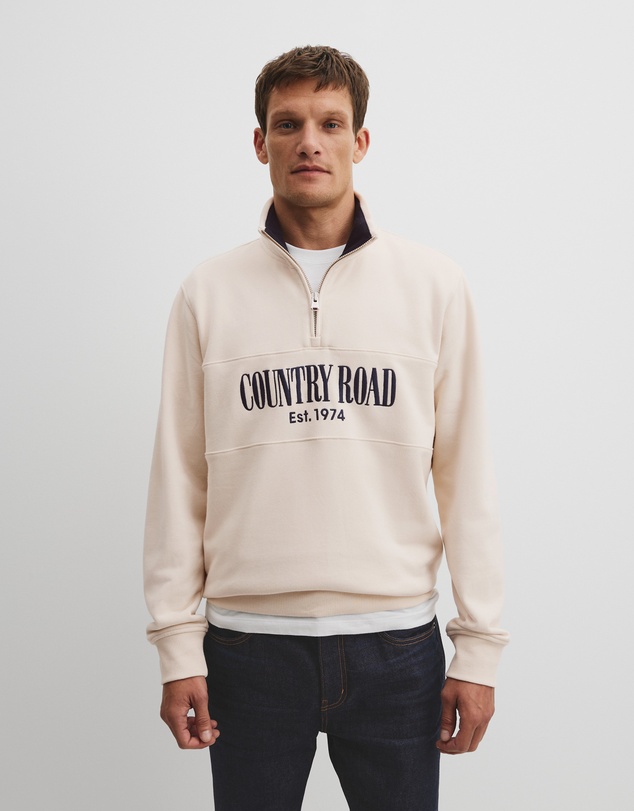Country Road - Australian Cotton Half Zip Heritage Sweat