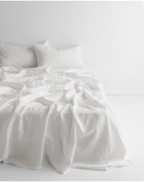 Aura Home - Emile Linen Flat Sheet
