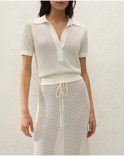 Pointelle Lace Vintage White