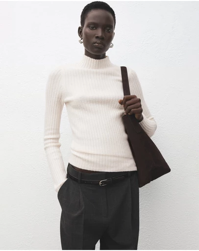 M.N.G - Knitted Sweater With Perkins Neck
