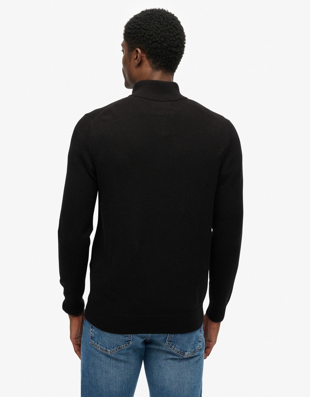 Superdry - Wool Blend Half Zip Slim Fit Jumper