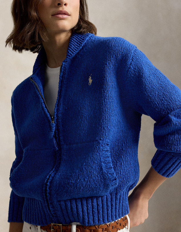 Polo Ralph Lauren - Wave-Logo Cotton Zip Cardigan