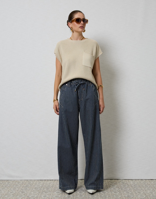 DRICOPER DENIM - Alora Stripe Denim Loose Pants